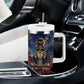 Mut Tumbler With Handle The Lioness of Thebes Egyptian Goddess Cosmic Crown Adorned Warrior Queen Design