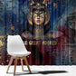 Mut Window Curtain The Lioness of Thebes Egyptian Goddess Cosmic Crown Adorned Warrior Queen Design