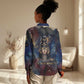 Mut Women Casual Shirt The Lioness of Thebes Egyptian Goddess Cosmic Crown Adorned Warrior Queen Design