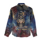 Mut Women Casual Shirt The Lioness of Thebes Egyptian Goddess Cosmic Crown Adorned Warrior Queen Design