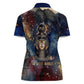 Mut Women Polo Shirt The Lioness of Thebes Egyptian Goddess Cosmic Crown Adorned Warrior Queen Design