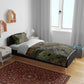 Neith Egyptian Bedding Set War Goddess Terrifying One Dual Spears and Shield Battle Worn