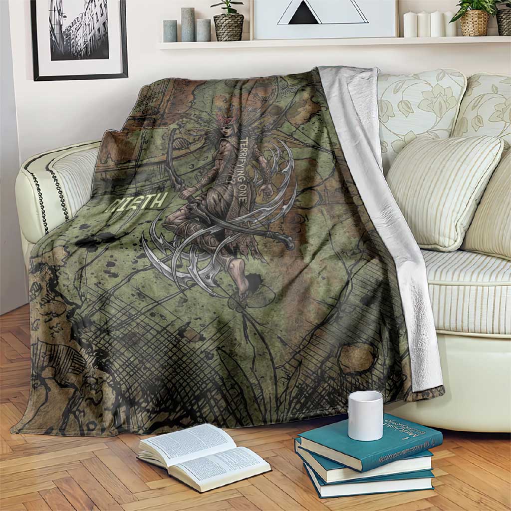 Neith Egyptian Blanket War Goddess Terrifying One Dual Spears and Shield Battle Worn