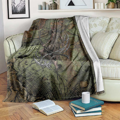 Neith Egyptian Blanket War Goddess Terrifying One Dual Spears and Shield Battle Worn