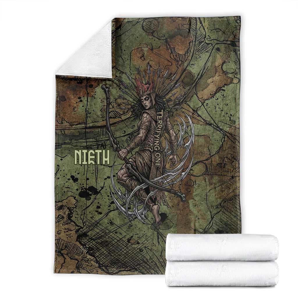 Neith Egyptian Blanket War Goddess Terrifying One Dual Spears and Shield Battle Worn