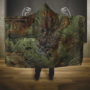 Neith Egyptian Hooded Blanket War Goddess Terrifying One Dual Spears and Shield Battle Worn