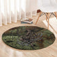 Neith Egyptian Round Carpet War Goddess Terrifying One Dual Spears and Shield Battle Worn