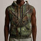 Neith Egyptian Sleeveless Zip Hoodie War Goddess Terrifying One Dual Spears and Shield Battle Worn