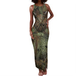 Neith Egyptian Tank Maxi Dress War Goddess Terrifying One Dual Spears and Shield Battle Worn