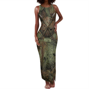 Neith Egyptian Tank Maxi Dress War Goddess Terrifying One Dual Spears and Shield Battle Worn