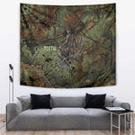 Neith Egyptian Tapestry War Goddess Terrifying One Dual Spears and Shield Battle Worn