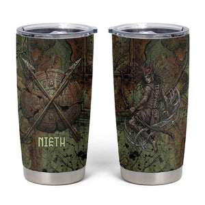 Neith Egyptian Tumbler Cup War Goddess Terrifying One Dual Spears and Shield Battle Worn