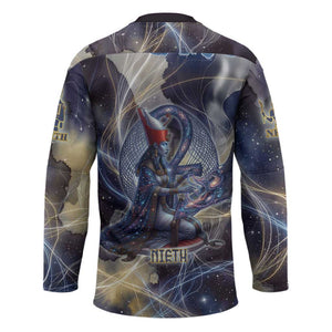 Neith Egyptian Hockey Jersey Goddess Mother of All Cosmic Threads