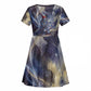 Neith Egyptian Kid Short Sleeve Dress Goddess Mother of All Cosmic Threads