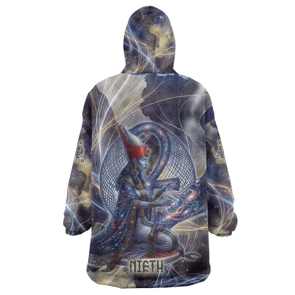 Neith Egyptian Kid Wearable Blanket Hoodie Goddess Mother of All Cosmic Threads
