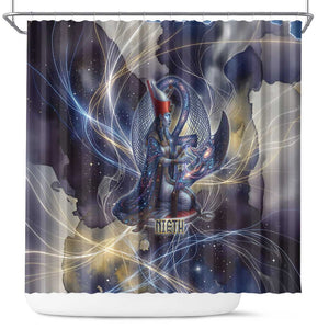 Neith Egyptian Shower Curtain Goddess Mother of All Cosmic Threads