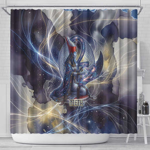 Neith Egyptian Shower Curtain Goddess Mother of All Cosmic Threads