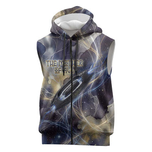 Neith Egyptian Sleeveless Zip Hoodie Goddess Mother of All Cosmic Threads