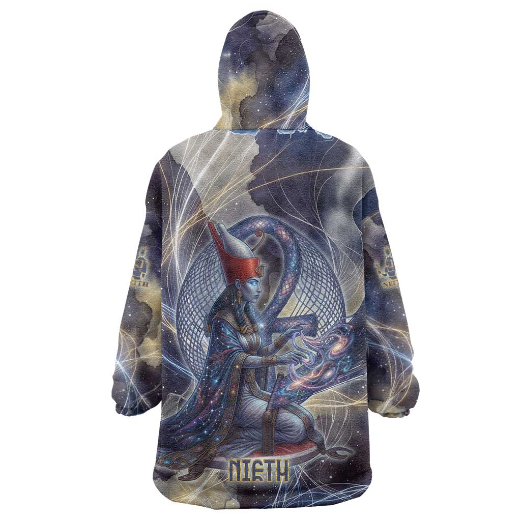 Neith Egyptian Wearable Blanket Hoodie Goddess Mother of All Cosmic Threads