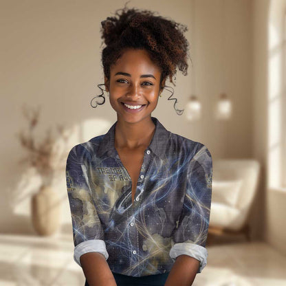 Neith Egyptian Women Casual Shirt Goddess Mother of All Cosmic Threads