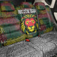 Togo Back Car Seat Cover Red Lion Head Design and Traditional African Pattern