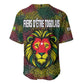 Togo Baseball Jersey Red Lion Head Design and Traditional African Pattern