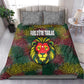 Togo Bedding Set Red Lion Head Design and Traditional African Pattern