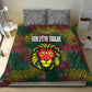 Togo Bedding Set Red Lion Head Design and Traditional African Pattern