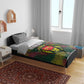 Togo Bedding Set Red Lion Head Design and Traditional African Pattern