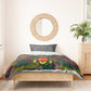 Togo Bedding Set Red Lion Head Design and Traditional African Pattern