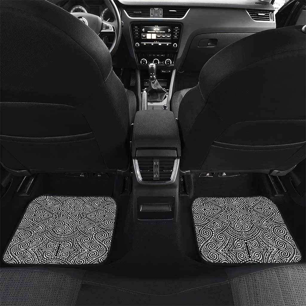 Togo Car Mats Red Lion Head Design and Traditional African Pattern