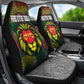Togo Car Seat Cover Red Lion Head Design and Traditional African Pattern