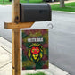 Togo Garden Flag Red Lion Head Design and Traditional African Pattern