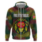 Togo Hoodie Red Lion Head Design and Traditional African Pattern
