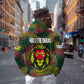 Togo Hoodie Red Lion Head Design and Traditional African Pattern