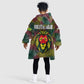 Togo Kid Wearable Blanket Hoodie Red Lion Head Design and Traditional African Pattern