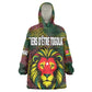 Togo Kid Wearable Blanket Hoodie Red Lion Head Design and Traditional African Pattern