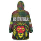 Togo Kid Wearable Blanket Hoodie Red Lion Head Design and Traditional African Pattern