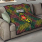 Togo Quilt Red Lion Head Design and Traditional African Pattern