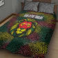 Togo Quilt Bed Set Red Lion Head Design and Traditional African Pattern