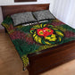 Togo Quilt Bed Set Red Lion Head Design and Traditional African Pattern