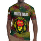 Togo Rugby Jersey Red Lion Head Design and Traditional African Pattern