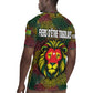 Togo Rugby Jersey Red Lion Head Design and Traditional African Pattern
