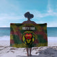 Togo Sarong Red Lion Head Design and Traditional African Pattern