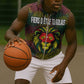 Togo Sleeveless Zip Hoodie Red Lion Head Design and Traditional African Pattern - African Pride