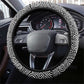 Togo Steering Wheel Cover Red Lion Head Design and Traditional African Pattern