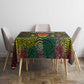 Togo Tablecloth Red Lion Head Design and Traditional African Pattern