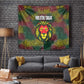Togo Tapestry Red Lion Head Design and Traditional African Pattern