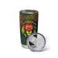 Togo Tumbler Cup Red Lion Head Design and Traditional African Pattern