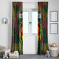 Togo Window Curtain Red Lion Head Design and Traditional African Pattern